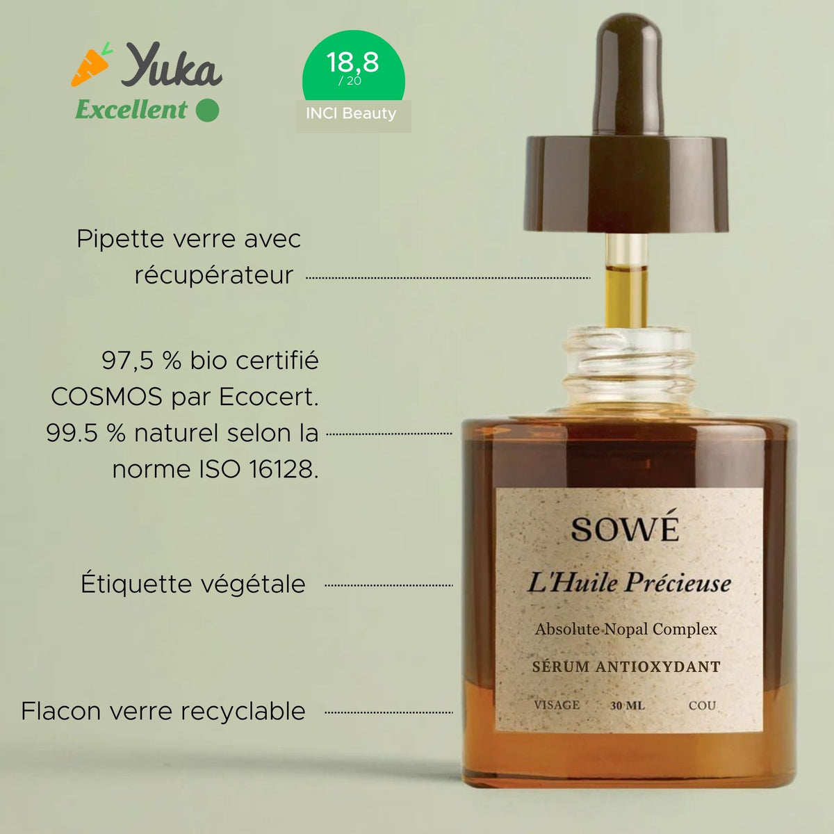 Huile précieuse sérum naturelle visage et cou 