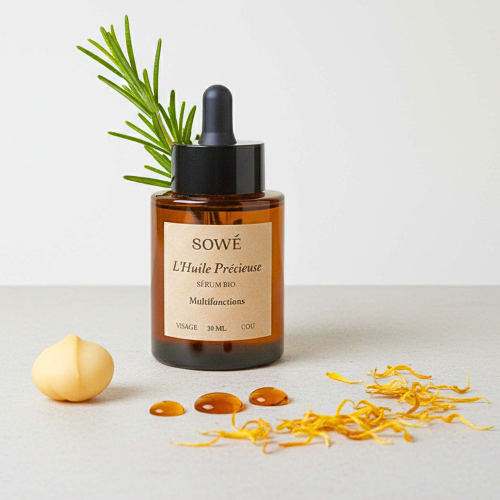 Huile précieuse et naturelle pour le visage