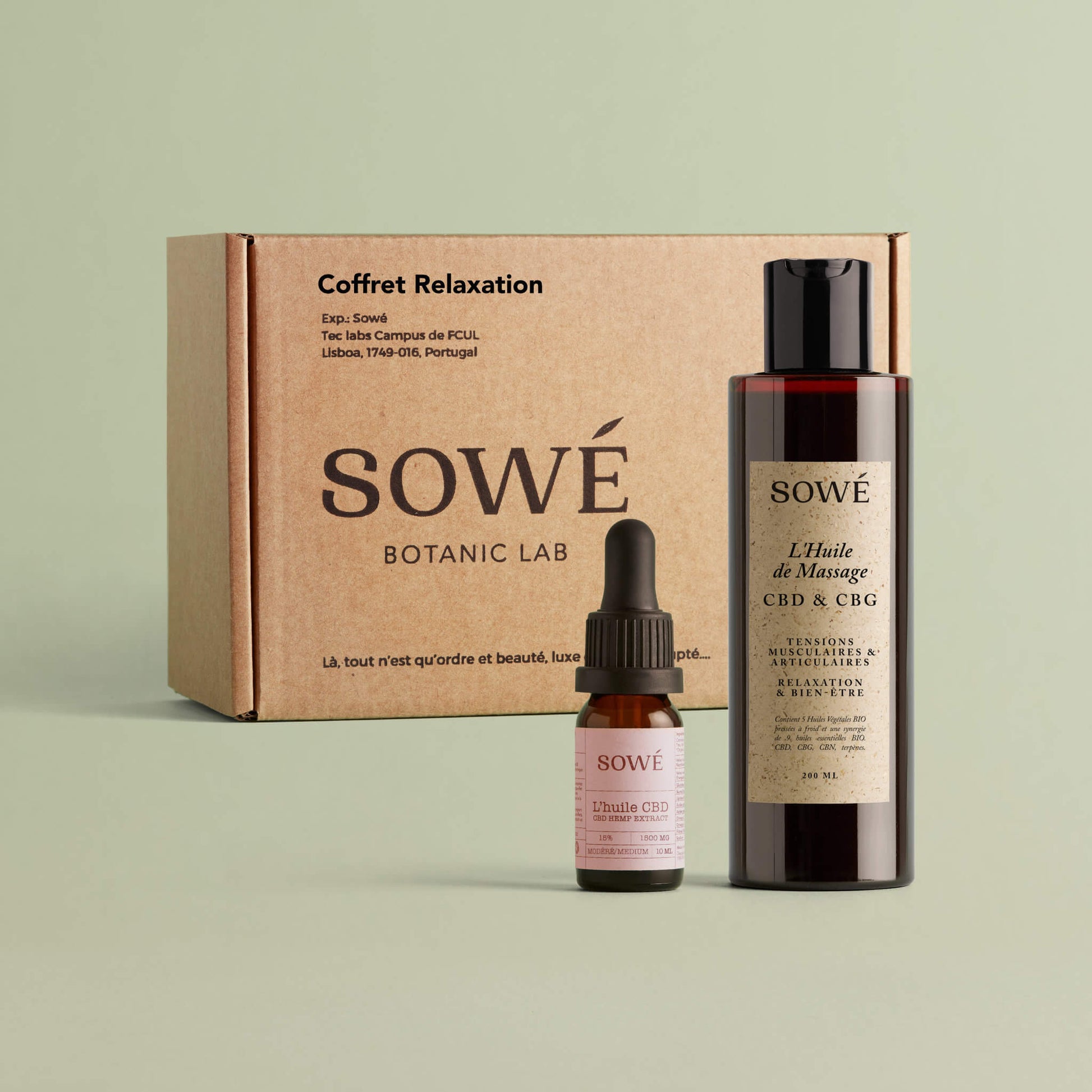 Coffret : huile de massage et kit d'huiles essentielles sommeil