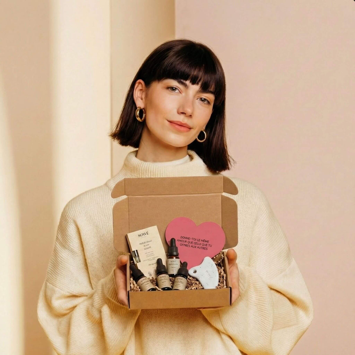 Coffret saint valentine, huiles pour le visage, corps et cheveux 