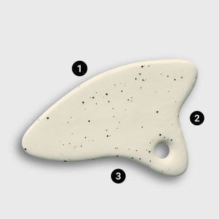 Gua sha, céramique, visage, massage 