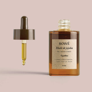 Huile de jojoba, équilibre, bio, visage, corps et cheveux 